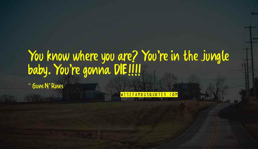 Where'n Quotes By Guns N' Roses: You know where you are? You're in the