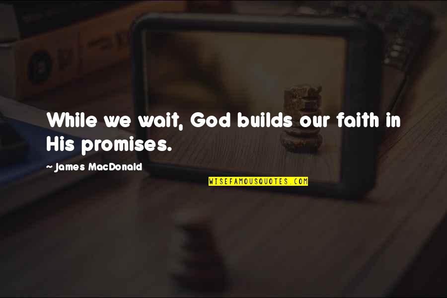 While Waiting Quotes By James MacDonald: While we wait, God builds our faith in
