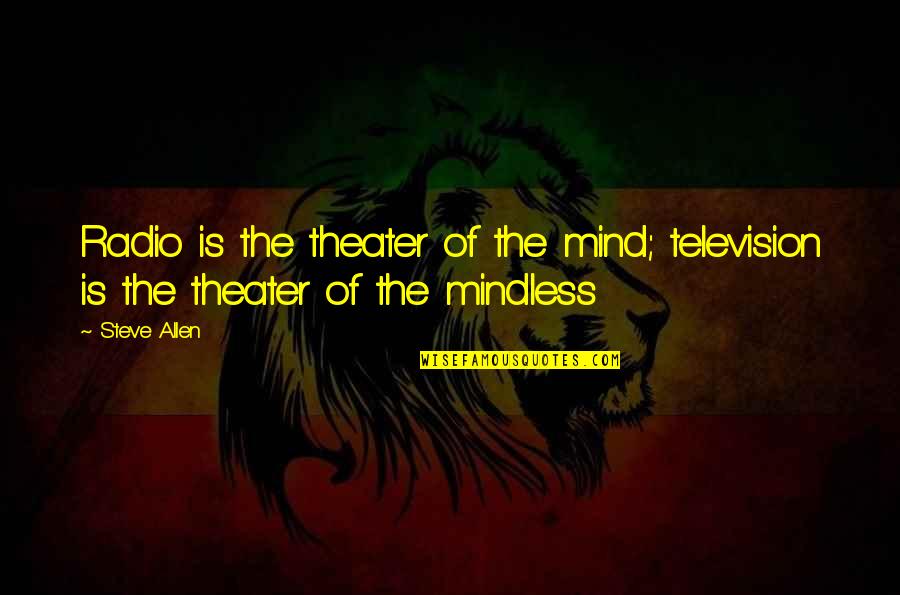 Whippish Dog Quotes By Steve Allen: Radio is the theater of the mind; television