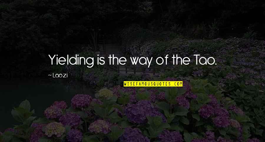 Whirled Pies Quotes By Laozi: Yielding is the way of the Tao. Whirled Pies Quotes By Laozi: Yielding is the way of the Tao.