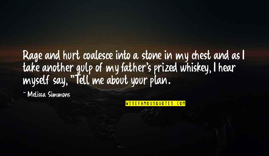 Whiskey In Quotes By Melissa Simmons: Rage and hurt coalesce into a stone in Whiskey In Quotes By Melissa Simmons: Rage and hurt coalesce into a stone in