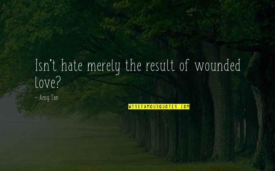 Whisperer Quotes By Amy Tan: Isn't hate merely the result of wounded love?
