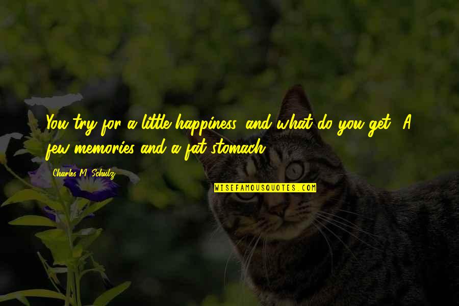 Whitbeck Appliances Quotes By Charles M. Schulz: You try for a little happiness, and what Whitbeck Appliances Quotes By Charles M. Schulz: You try for a little happiness, and what