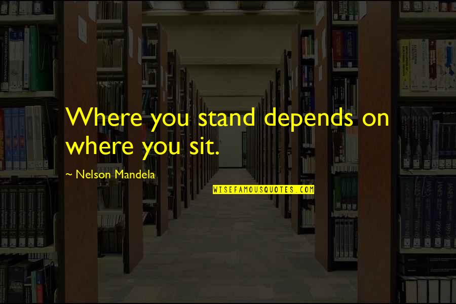 White Blood Cells Quotes By Nelson Mandela: Where you stand depends on where you sit.