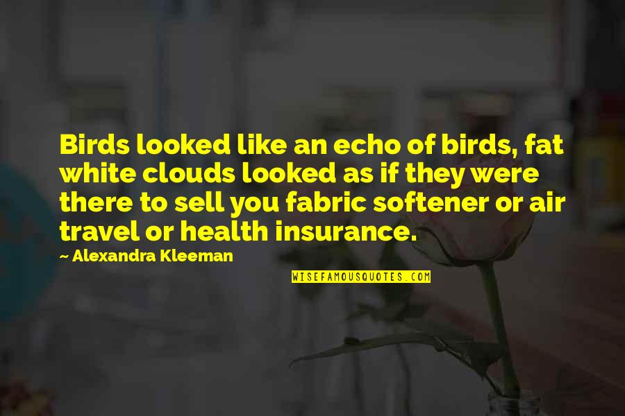 White Clouds Quotes By Alexandra Kleeman: Birds looked like an echo of birds, fat
