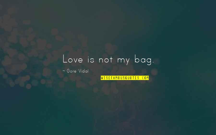 White Collar Crimes Quotes By Gore Vidal: Love is not my bag.