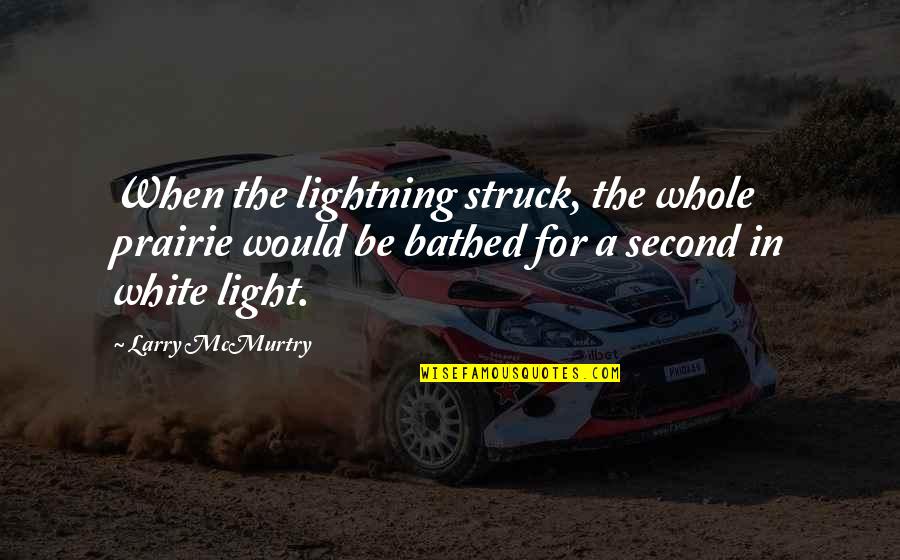 White Light Quotes By Larry McMurtry: When the lightning struck, the whole prairie would