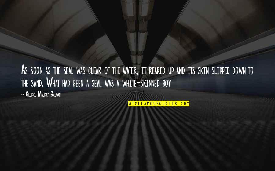 White Skin Quotes By George Mackay Brown: As soon as the seal was clear of