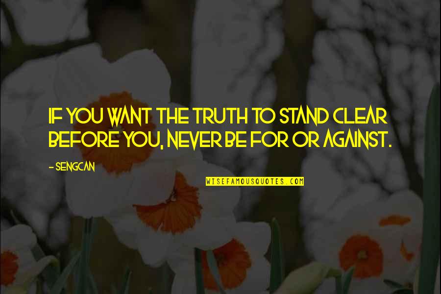 White Wedding Dress Quotes By Sengcan: If you want the truth to stand clear