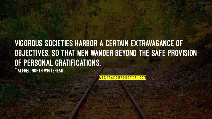 Whitehead Alfred North Quotes By Alfred North Whitehead: Vigorous societies harbor a certain extravagance of objectives,