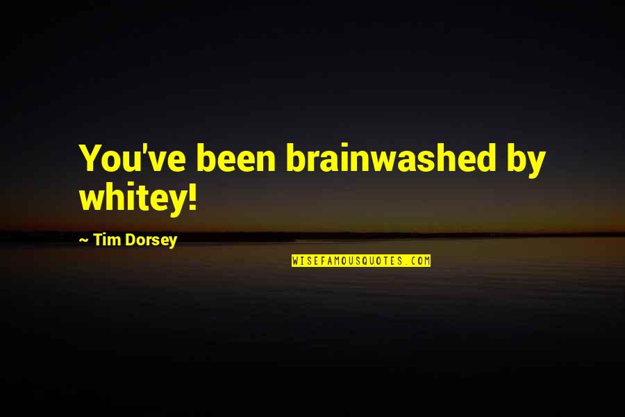 Whitey's Quotes By Tim Dorsey: You've been brainwashed by whitey!