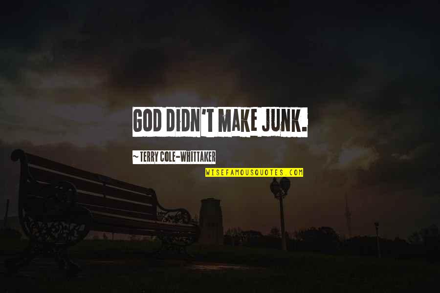 Whittaker's Quotes By Terry Cole-Whittaker: God didn't make junk. Whittaker's Quotes By Terry Cole-Whittaker: God didn't make junk.