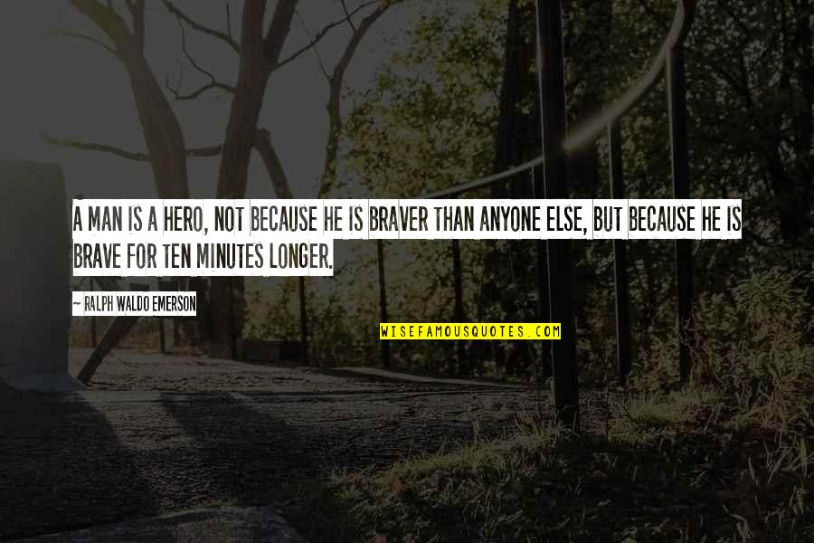 Whizzer White Quotes By Ralph Waldo Emerson: A man is a hero, not because he Whizzer White Quotes By Ralph Waldo Emerson: A man is a hero, not because he