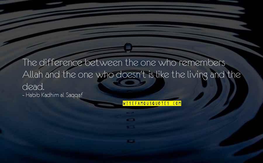 Who Allah Quotes By Habib Kadhim Al-Saqqaf: The difference between the one who remembers Allah Who Allah Quotes By Habib Kadhim Al-Saqqaf: The difference between the one who remembers Allah