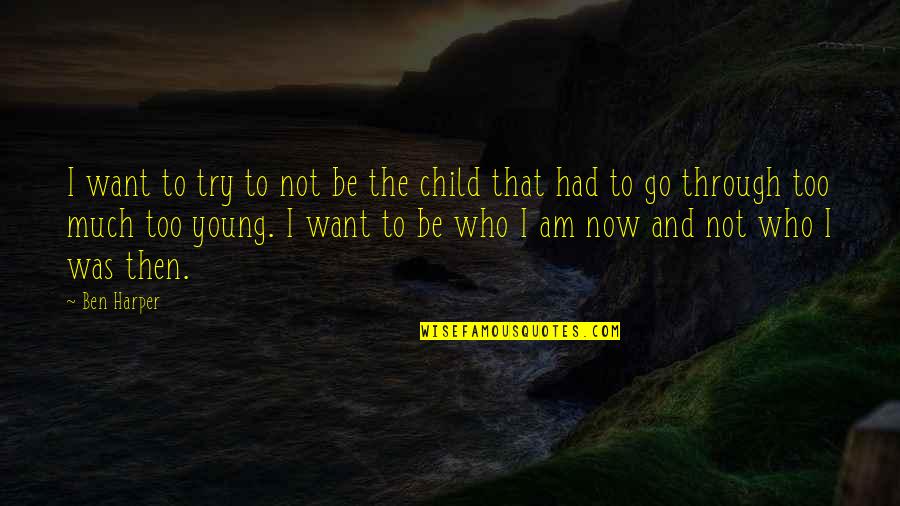 Who I Want To Be Quotes By Ben Harper: I want to try to not be the