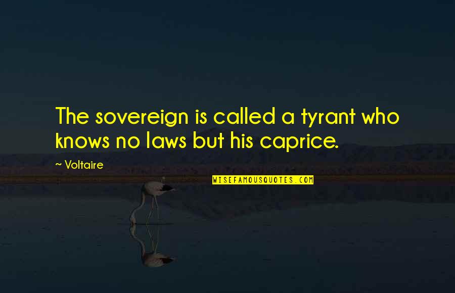 Who Is Voltaire Quotes By Voltaire: The sovereign is called a tyrant who knows