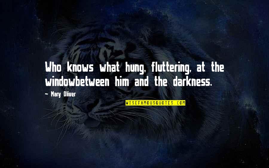 Who Knows Quotes By Mary Oliver: Who knows what hung, fluttering, at the windowbetween