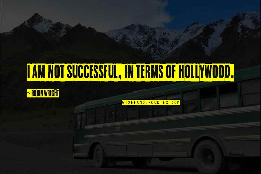 Who Said Be Careful What You Tolerate Quotes By Robin Wright: I am not successful, in terms of Hollywood.