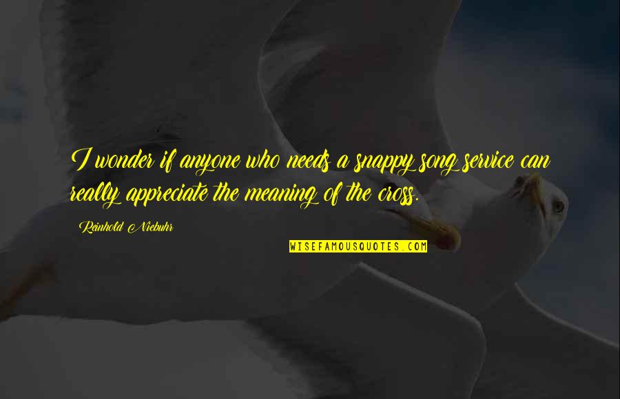 Who Song Quotes By Reinhold Niebuhr: I wonder if anyone who needs a snappy Who Song Quotes By Reinhold Niebuhr: I wonder if anyone who needs a snappy