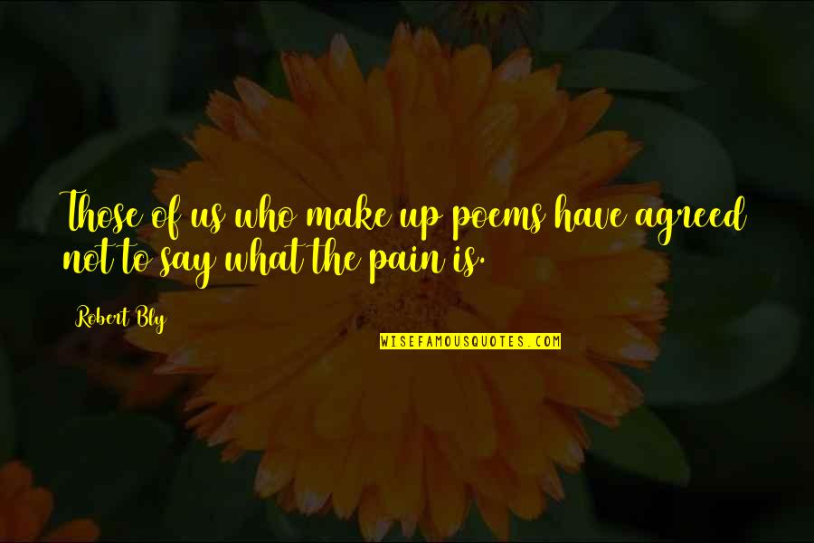 Who We Are Poems Quotes By Robert Bly: Those of us who make up poems have