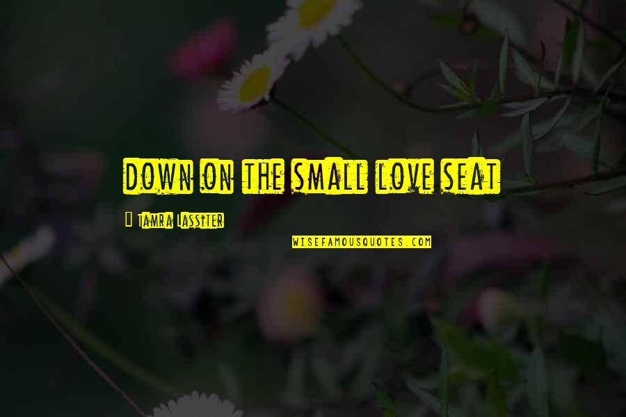 Who Would Of Thought We Would Reconnect Quotes By Tamra Lassiter: down on the small love seat Who Would Of Thought We Would Reconnect Quotes By Tamra Lassiter: down on the small love seat