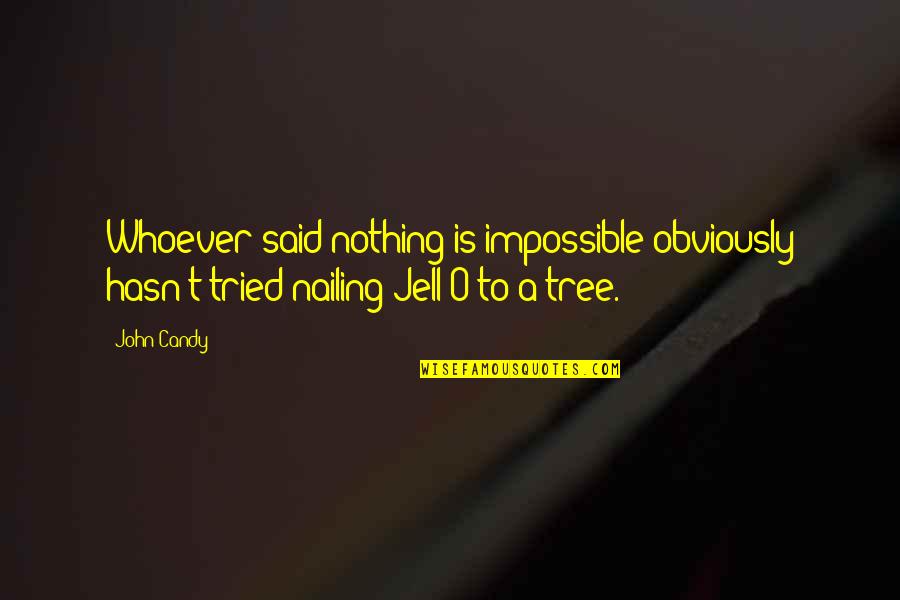 Whoever Said Nothing Is Impossible Quotes By John Candy: Whoever said nothing is impossible obviously hasn't tried