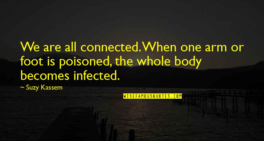 Whole Body Quotes By Suzy Kassem: We are all connected. When one arm or