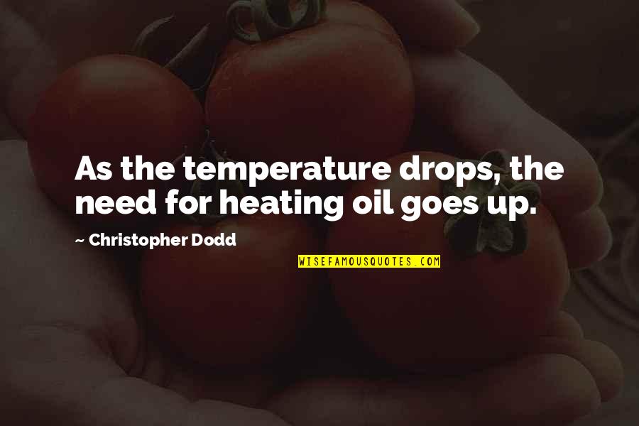 Whole World Turned Upside Down Quotes By Christopher Dodd: As the temperature drops, the need for heating