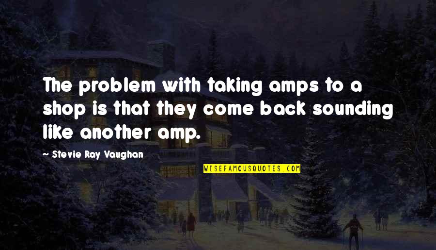 Wholistic Wellness Quotes By Stevie Ray Vaughan: The problem with taking amps to a shop
