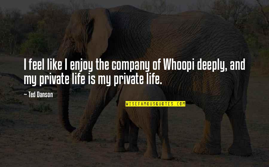 Whoopi Quotes By Ted Danson: I feel like I enjoy the company of
