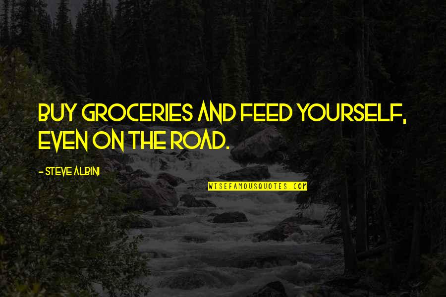 Whoress Quotes By Steve Albini: Buy groceries and feed yourself, even on the Whoress Quotes By Steve Albini: Buy groceries and feed yourself, even on the