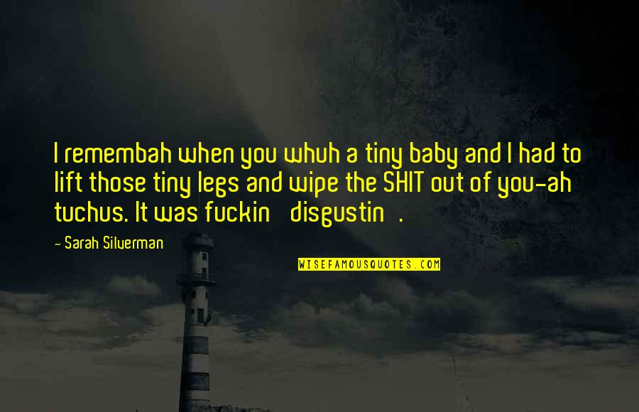 Whuh Quotes By Sarah Silverman: I remembah when you whuh a tiny baby Whuh Quotes By Sarah Silverman: I remembah when you whuh a tiny baby