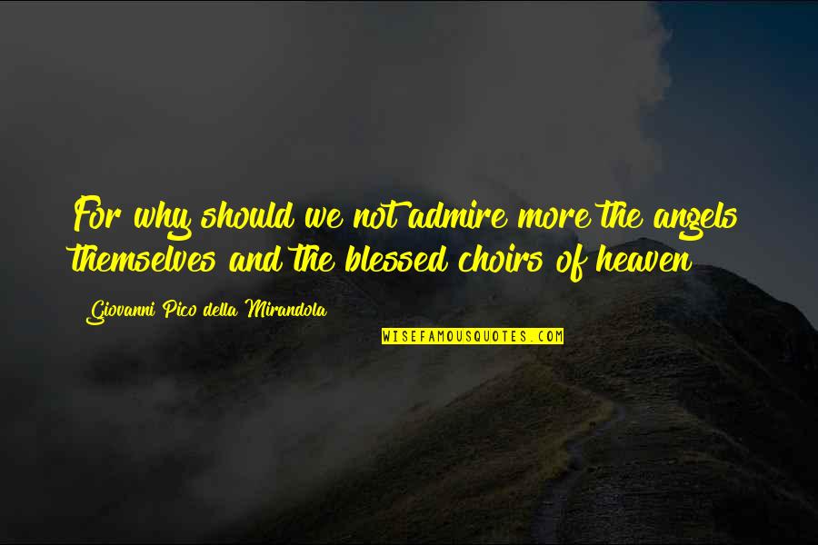 Why Am I Blessed Quotes By Giovanni Pico Della Mirandola: For why should we not admire more the
