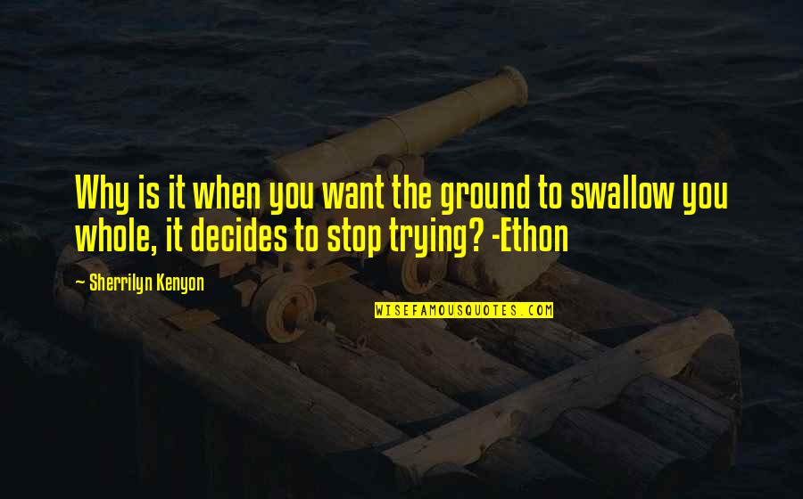 Why Are You Hiding Quotes By Sherrilyn Kenyon: Why is it when you want the ground Why Are You Hiding Quotes By Sherrilyn Kenyon: Why is it when you want the ground