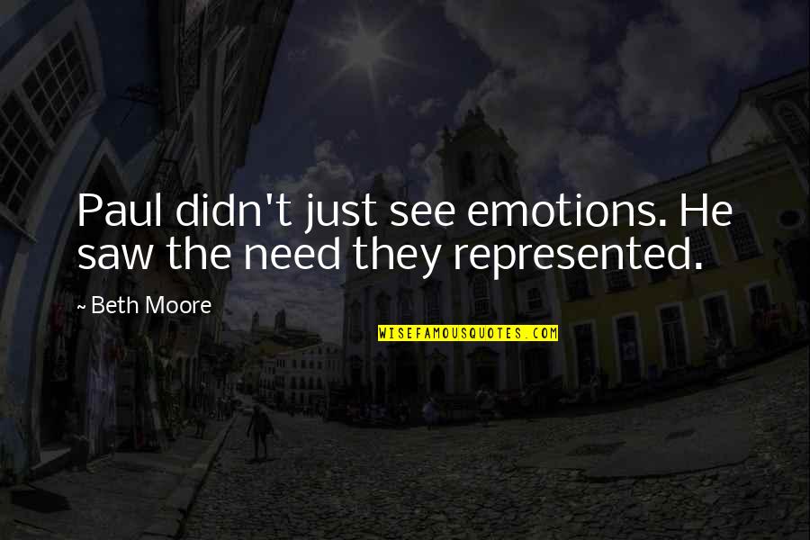 Why Are You Not Answering My Call Quotes By Beth Moore: Paul didn't just see emotions. He saw the