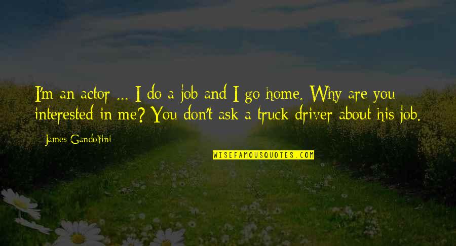 Why Ask Why Me Quotes By James Gandolfini: I'm an actor ... I do a job