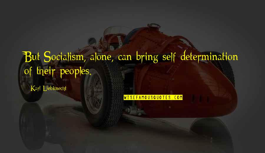 Why Did You Hurt Me Quotes By Karl Liebknecht: But Socialism, alone, can bring self-determination of their