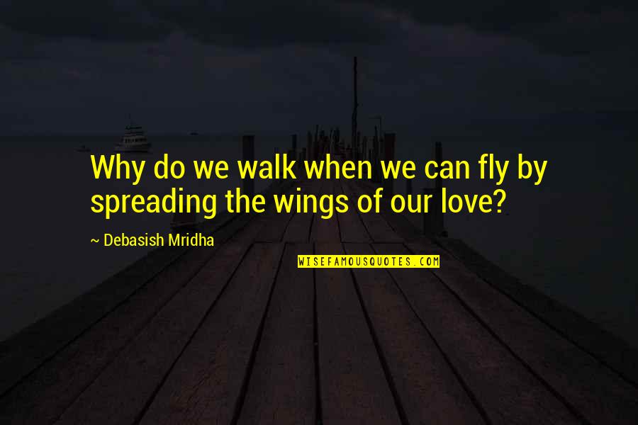 Why Do I Love You This Much Quotes By Debasish Mridha: Why do we walk when we can fly
