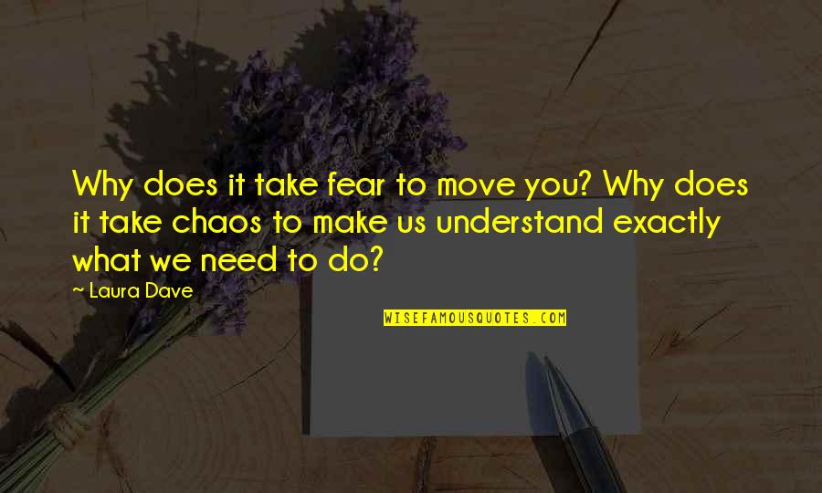 Why Do You Love Quotes By Laura Dave: Why does it take fear to move you?