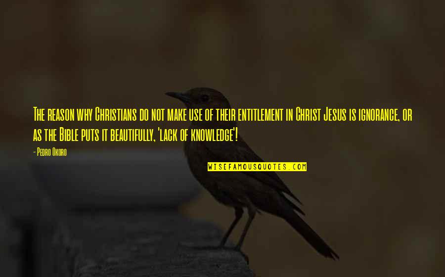 Why Do You Use Quotes By Pedro Okoro: The reason why Christians do not make use Why Do You Use Quotes By Pedro Okoro: The reason why Christians do not make use