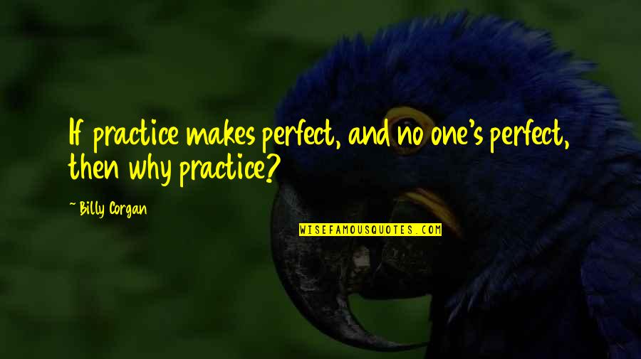 Why I'm Not Perfect Quotes By Billy Corgan: If practice makes perfect, and no one's perfect,