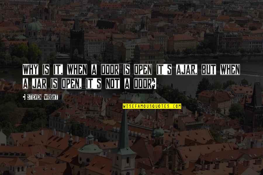 Why Is It Funny Quotes By Steven Wright: Why is it, when a door is open