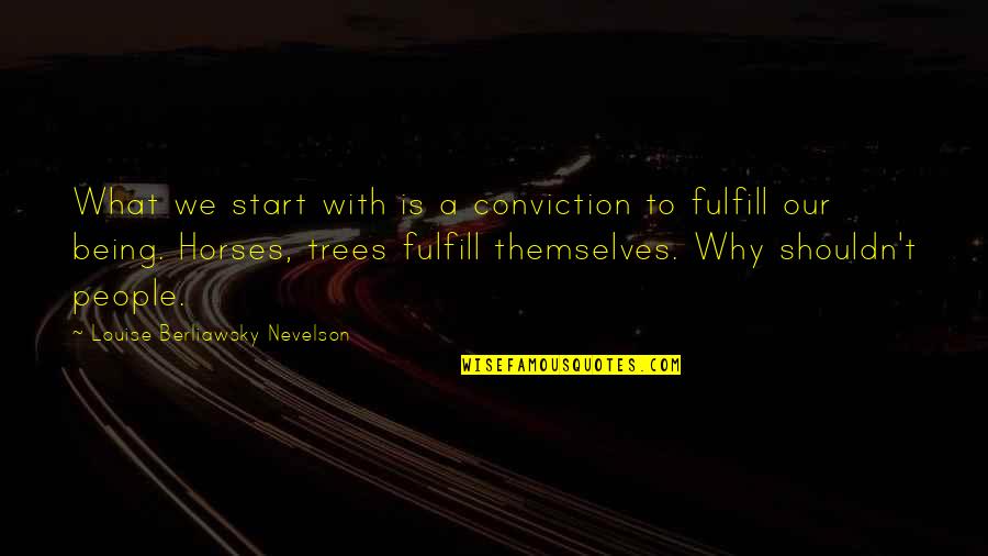 Why Not Start Now Quotes By Louise Berliawsky Nevelson: What we start with is a conviction to