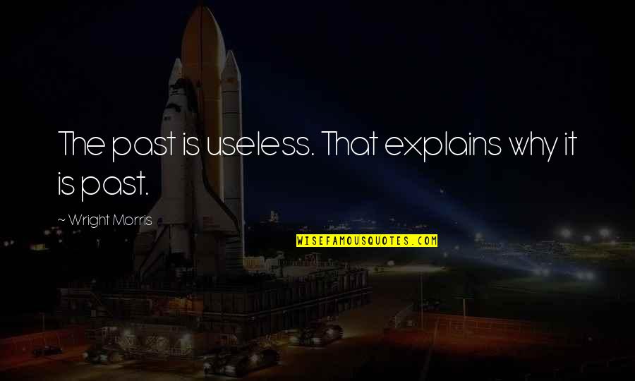 Why Should I Try If You Don't Quotes By Wright Morris: The past is useless. That explains why it