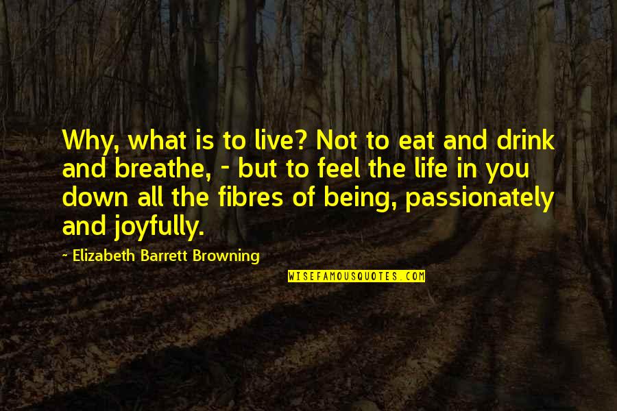 Why We Live Life Quotes By Elizabeth Barrett Browning: Why, what is to live? Not to eat