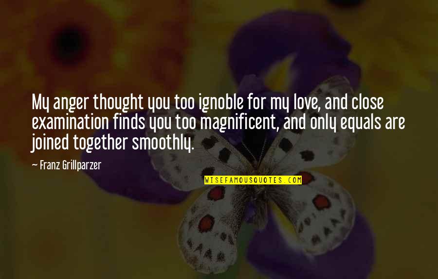 Why Won't You Believe Me Quotes By Franz Grillparzer: My anger thought you too ignoble for my