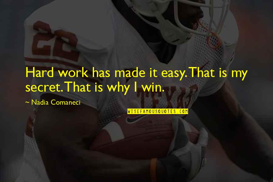 Why Work Hard Quotes By Nadia Comaneci: Hard work has made it easy. That is Why Work Hard Quotes By Nadia Comaneci: Hard work has made it easy. That is