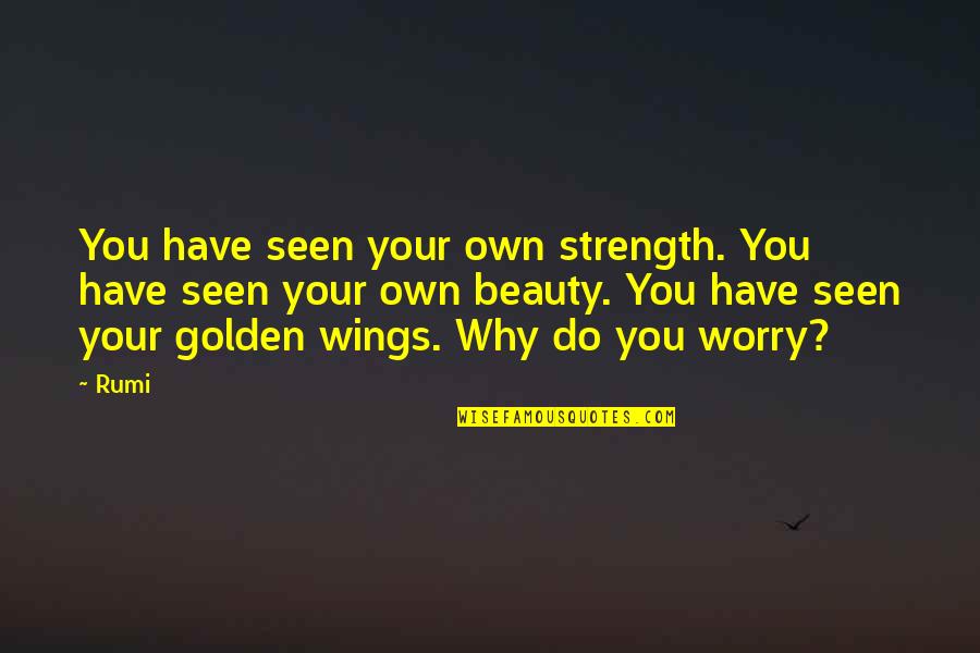 Why Worry Quotes By Rumi: You have seen your own strength. You have