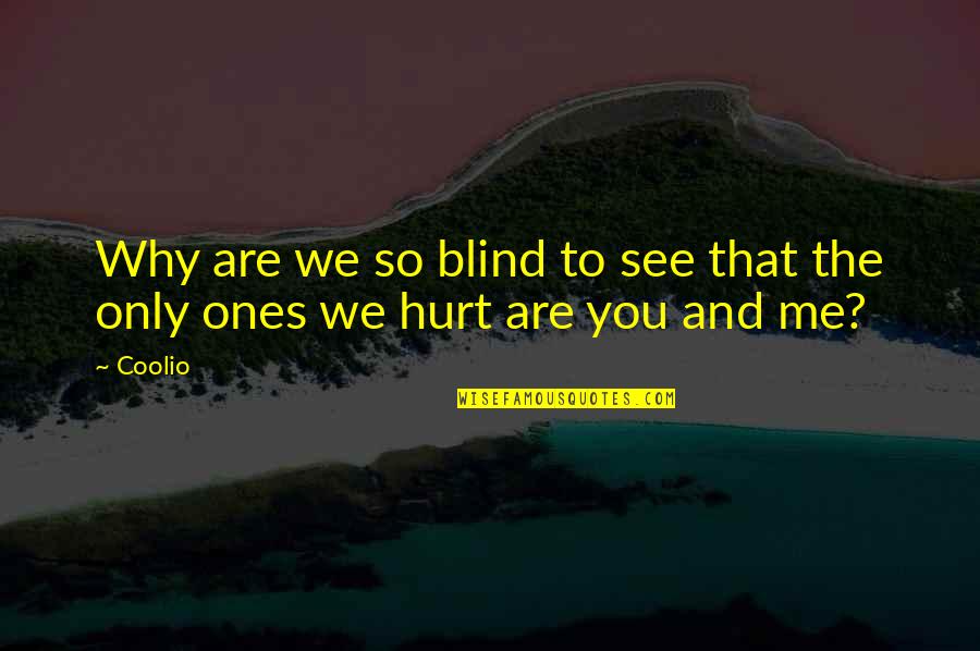 Why You Hurt Me Quotes By Coolio: Why are we so blind to see that