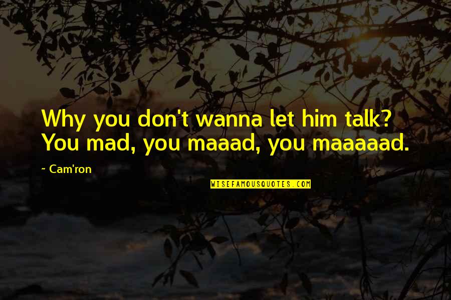 Why You Mad Quotes By Cam'ron: Why you don't wanna let him talk? You